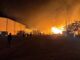 Brindaron apoyo bomberos de Cuauhtémoc en incendio de empresa de Guerrero
