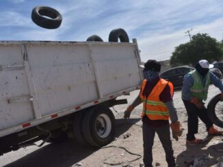 Retiran 950 toneladas de basura y llantas en colonias del suroriente