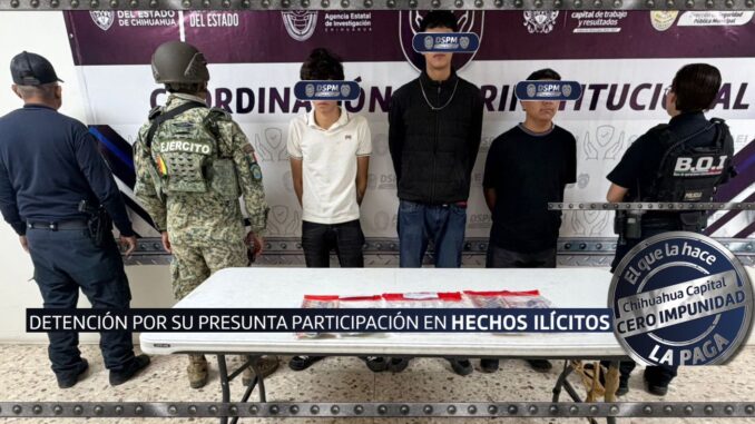 Detuvo célula BOI a tres con 15 envoltorios en la colonia Ladrilleros