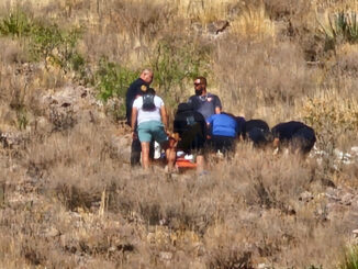 Mujer resbala durante descenso en el Cerro del Pescadito