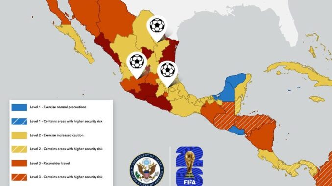 Estados Unidos refuerza alertas de viaje a México rumbo al Mundial 2026