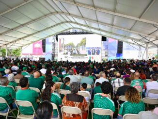 Se reúnen familias chihuahuenses en la Plaza del Ángel para vivir la Fiesta Mundialista 2026