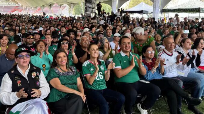Sheinbaum disfruta la inauguración del Mundial 2026 en la GAM