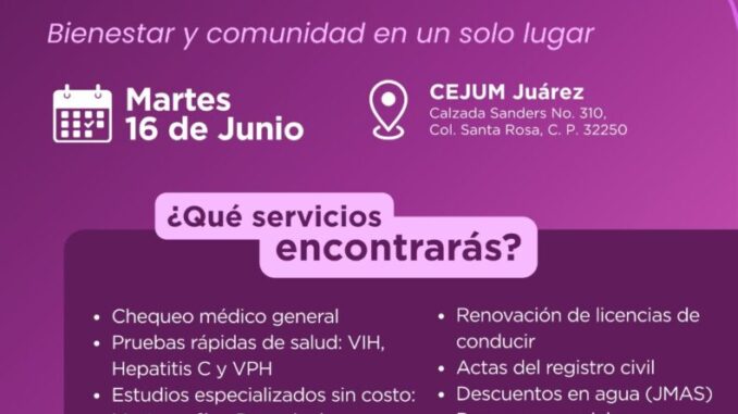 Invita CEJUM a ‘Feria de Servicios para Mujeres’