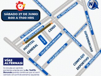 ¡Toma precauciones! Habrá cierre parcial en la lateral de la avenida Teófilo Borunda por reparación de rejilla pluvial