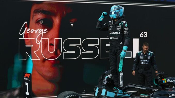 Russell gana el GP de Austria; ‘Checo’ Pérez abandonó la carrera