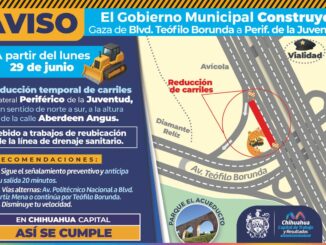 Mañana inicia reducción de carriles en tramo de lateral del periférico de la Juventud: Municipio