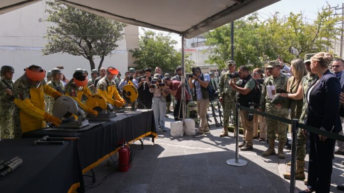 Maru Campos participa en conmemorativo por el Día Internacional de la Destrucción de Armas de Fuego en Juárez