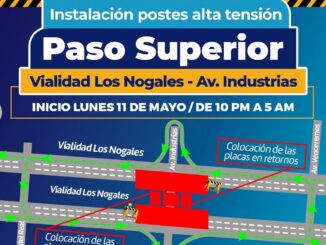 ¡Alerta vial! Habrá cambios en la circulación en Los Nogales e Industrias por instalación de postes de alta tensión