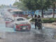 Vehículo se incendia en circulación dentro de Distrito 1
