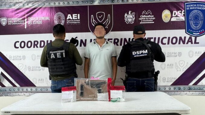 Detienen vendedor de droga armado en la colonia Centro